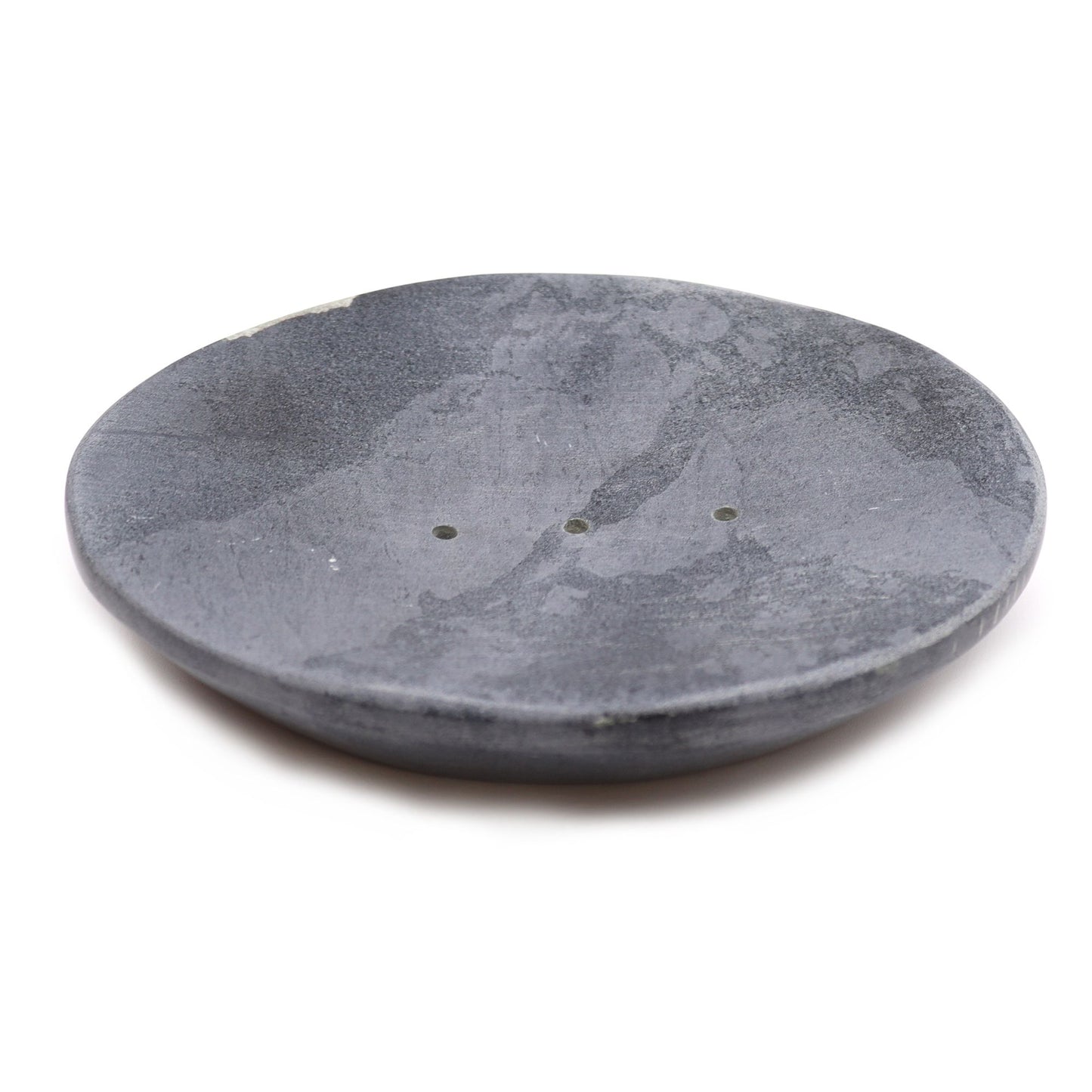 Seifenschale aus grauem Speckstein, oval – Naturstein für Bad & Wellness