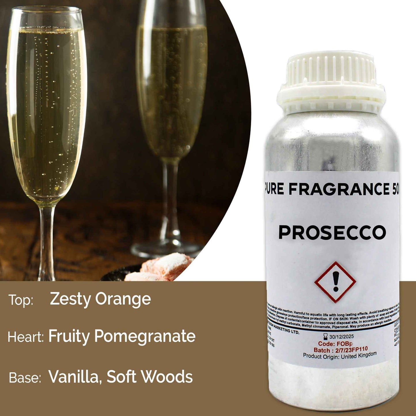 Reines Duftöl Prosecco - 500ml Duftkonzentrat für Raumduft & DIY