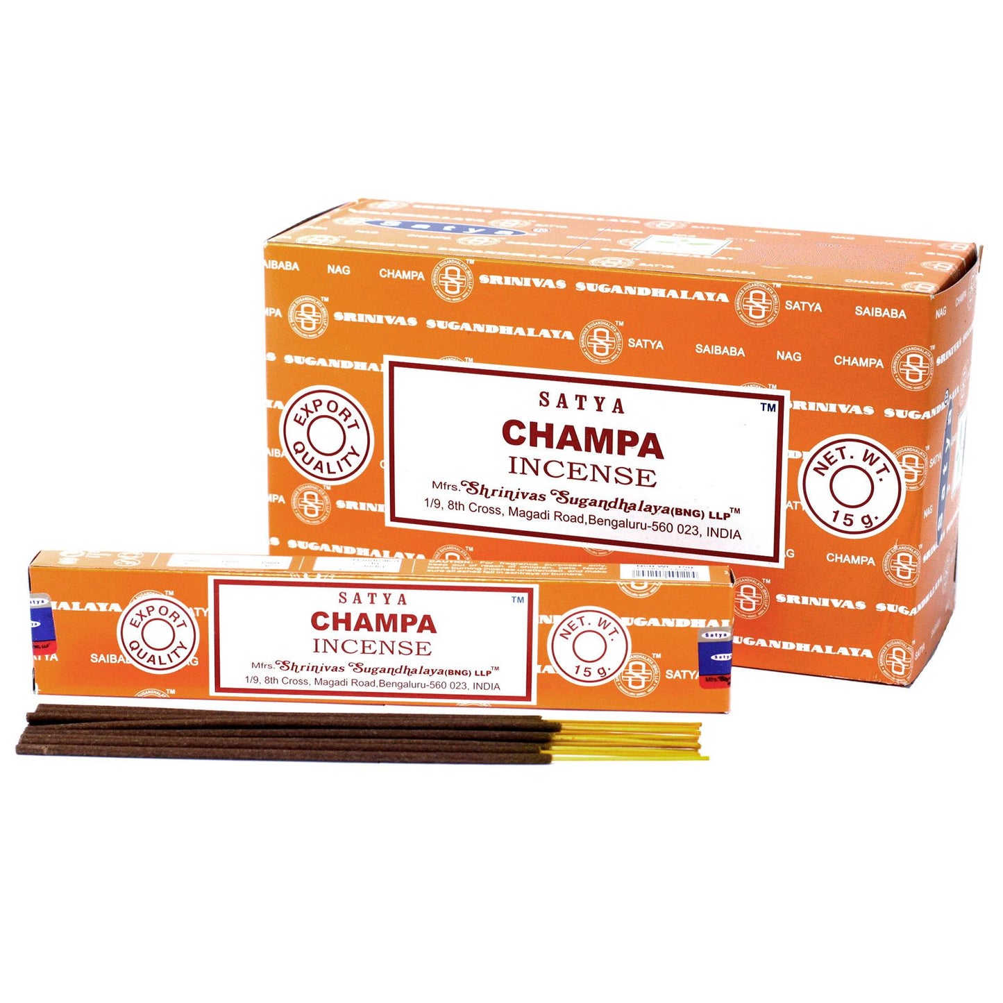 Satya Champa Nachtblüte Räucherstäbchen - 15 Stück