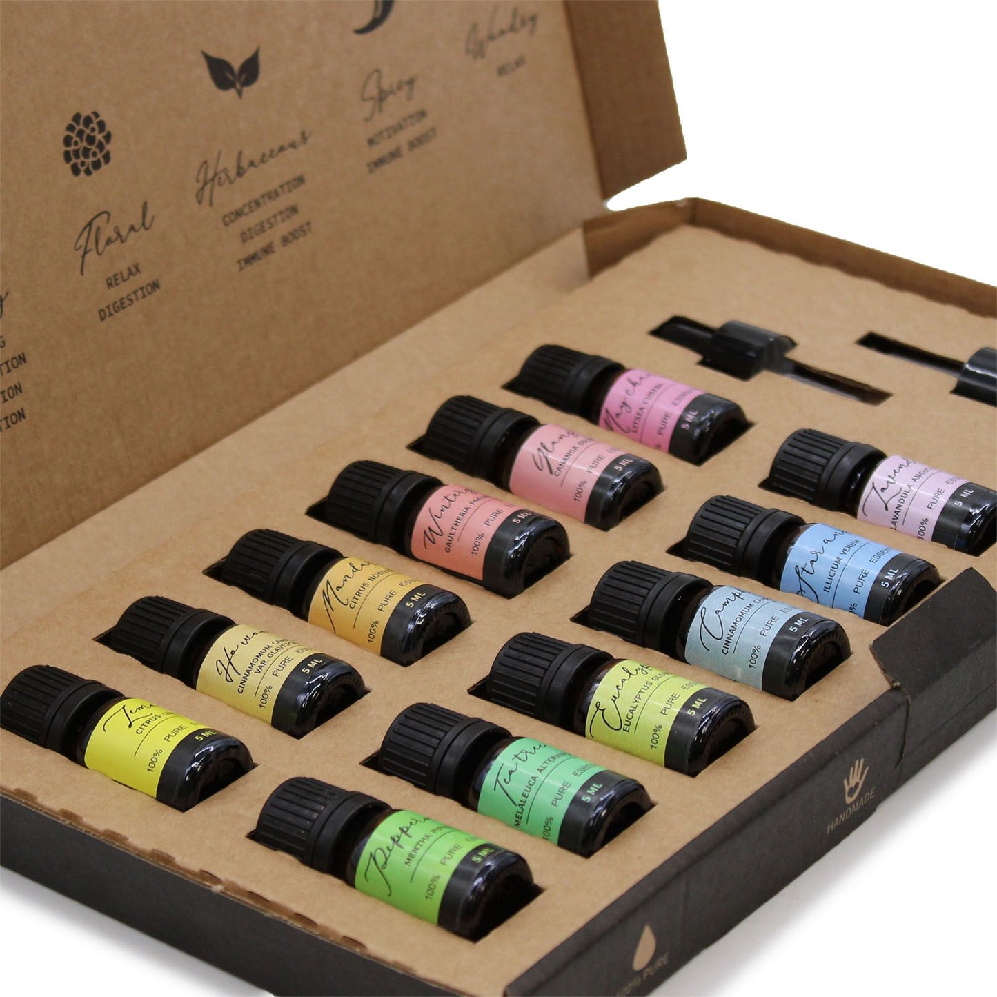Premium Aromatherapie Set Einsteiger – 12 naturreine ätherische Öle