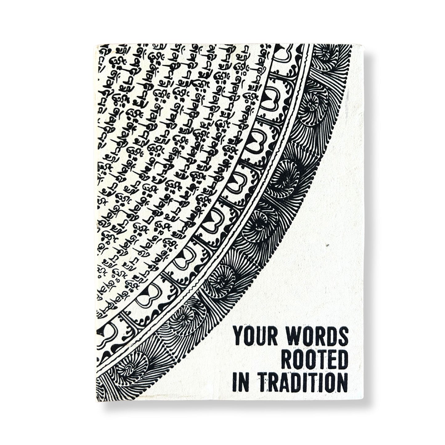 Notizbuch aus Lokta-Papier mit Lesezeichen - 45 Blatt im Tribal-Design