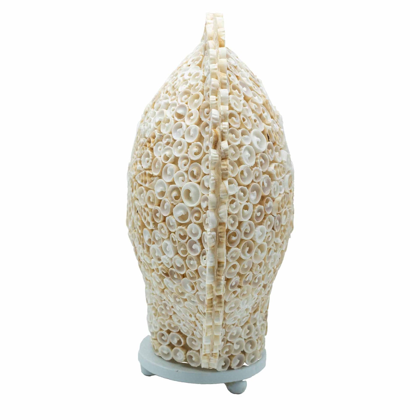 Boho Muschel-Lampe 'Cut Art Shell' - Handgefertigte Deckenlampe mit Naturmotiv, 30cm
