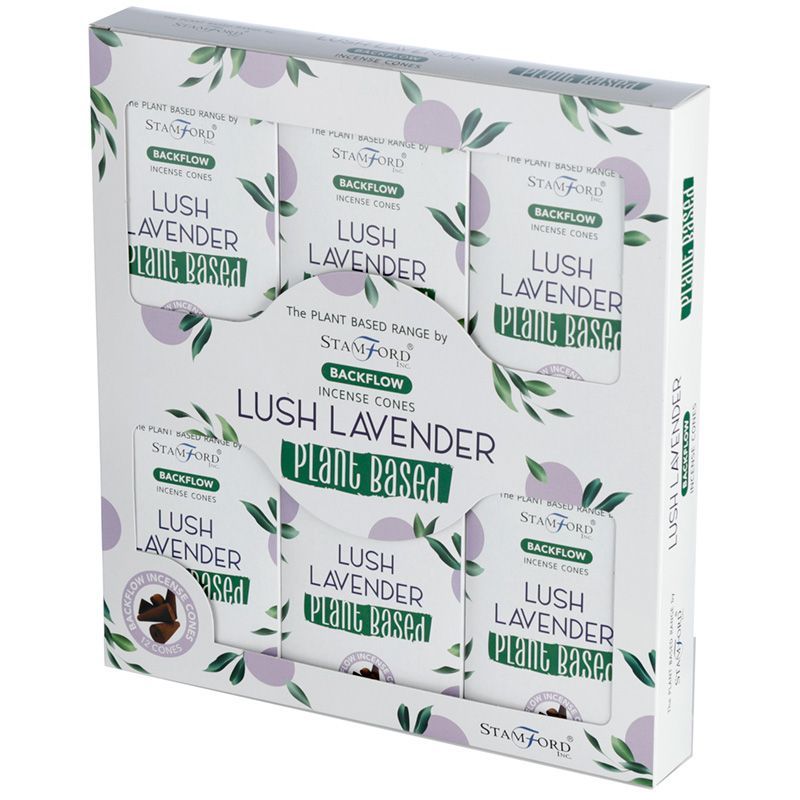 Pflanzliche Rückfluss-Räucherkegel Lavendel - 12 Stück