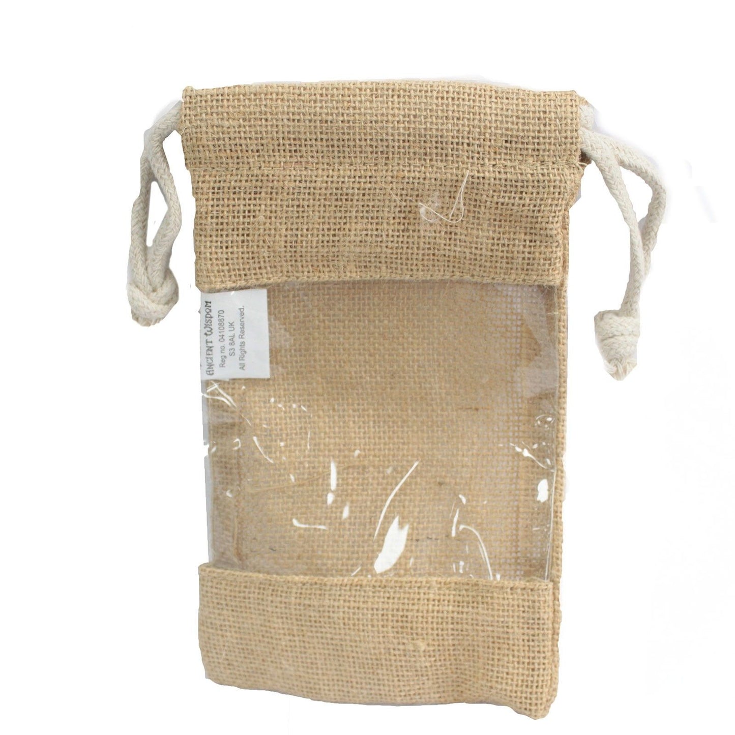 Jutebeutel mit Sichtfenster 20x12 cm – Natürliche Geschenkverpackung