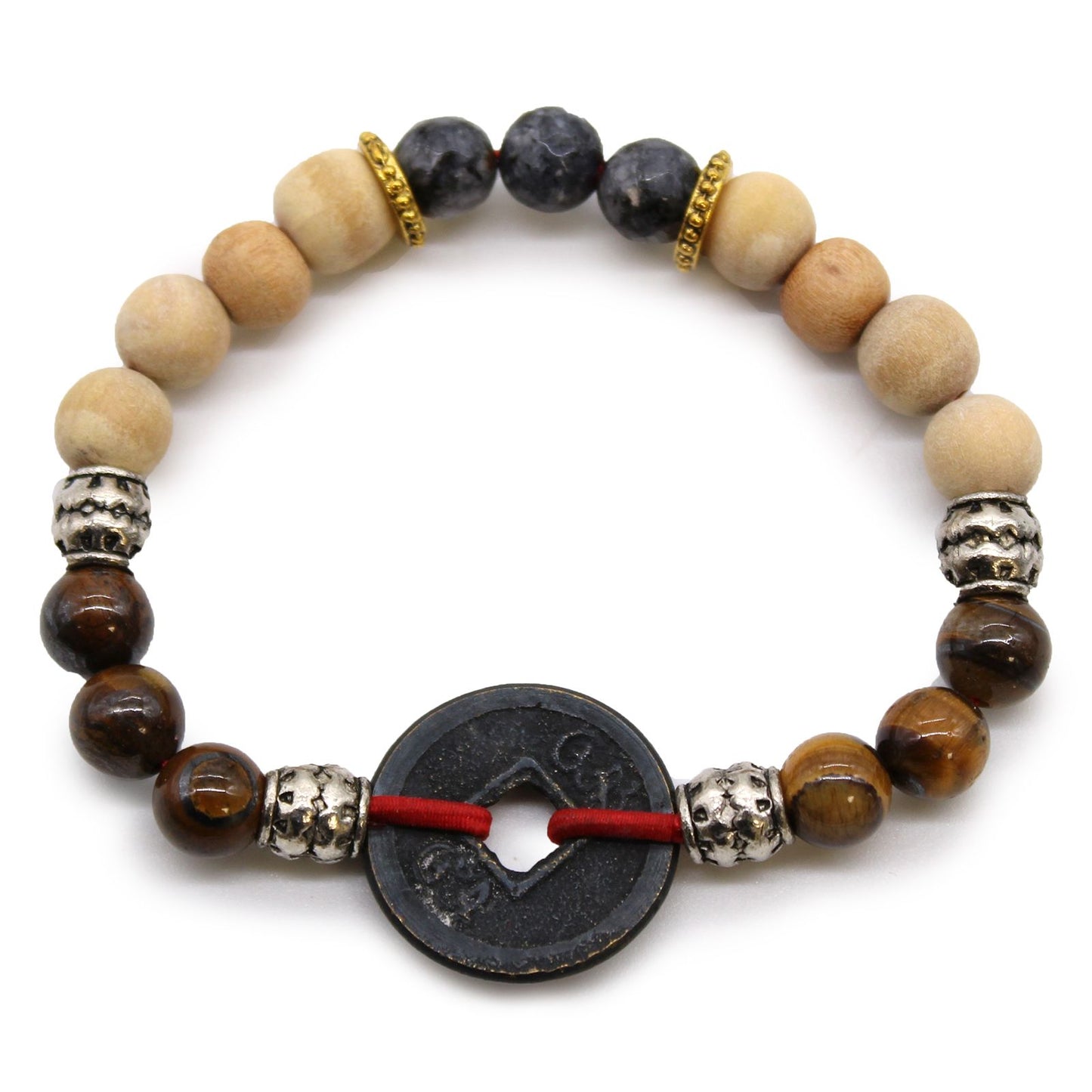 Tri Hita Karana Armband – Perlen aus Stein, Glas und Holz