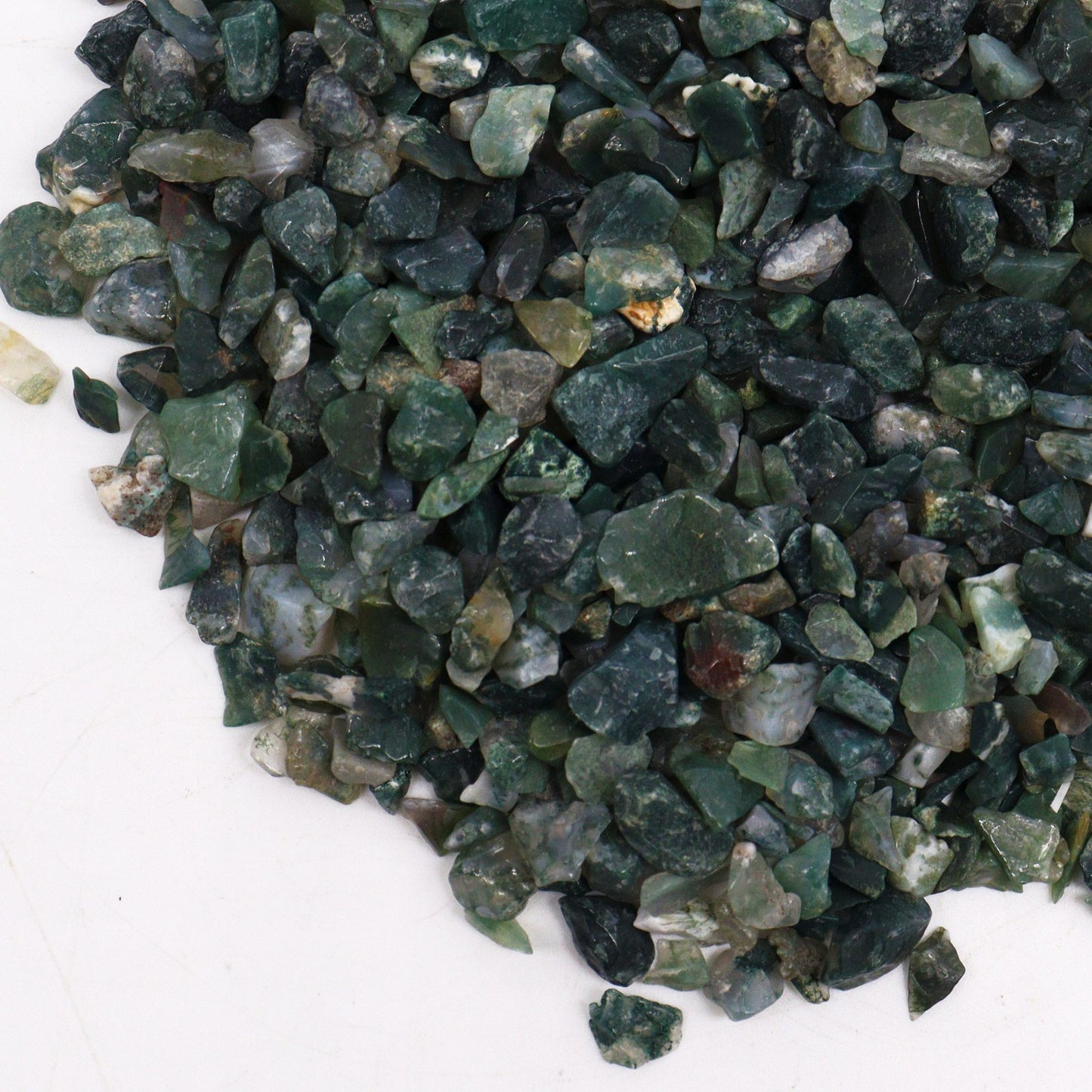 Moosachat-Splitter 1kg - Natürliche Edelsteine für Dekoration & Aquarium