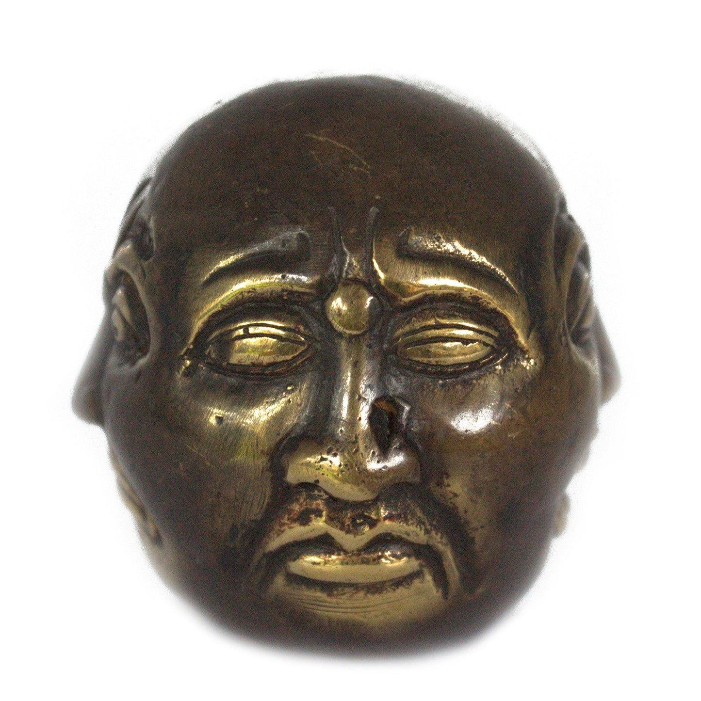 Viergesichts-Buddha Statuette aus Messing – 5 cm Feng Shui Figur für Harmonie