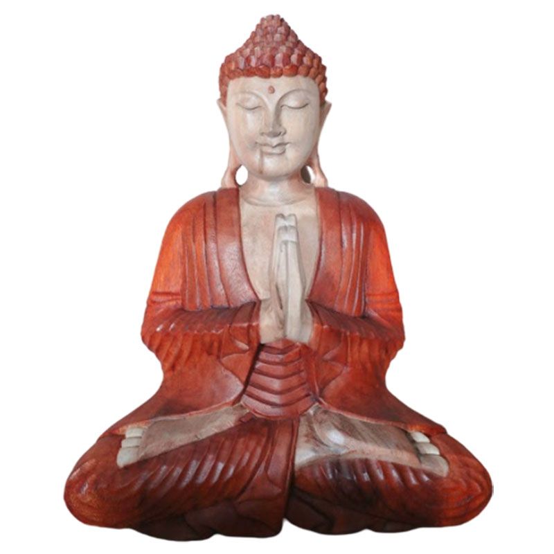 Willkommens-Buddha aus Suarholz – Handgeschnitztes Unikat, 40 cm