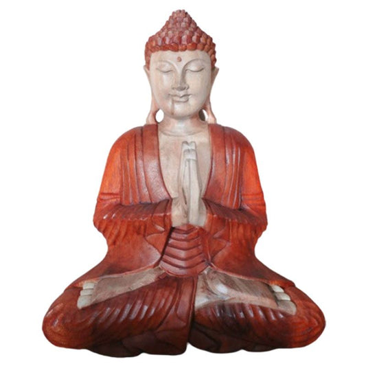 Willkommens-Buddha aus Suarholz – Handgeschnitztes Unikat, 40 cm