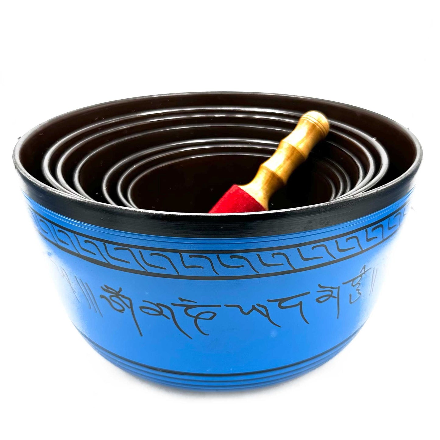 Handgefertigtes Chakra-Klangschalen-Set mit 7 Schalen (19,5-35 cm)