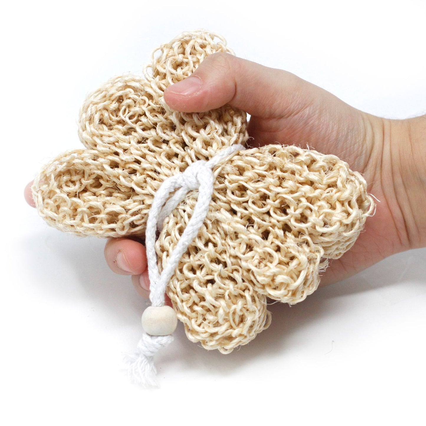 Natürlicher Peeling-Schwamm aus Sisal & Baumwolle – Sanftes Hauterlebnis