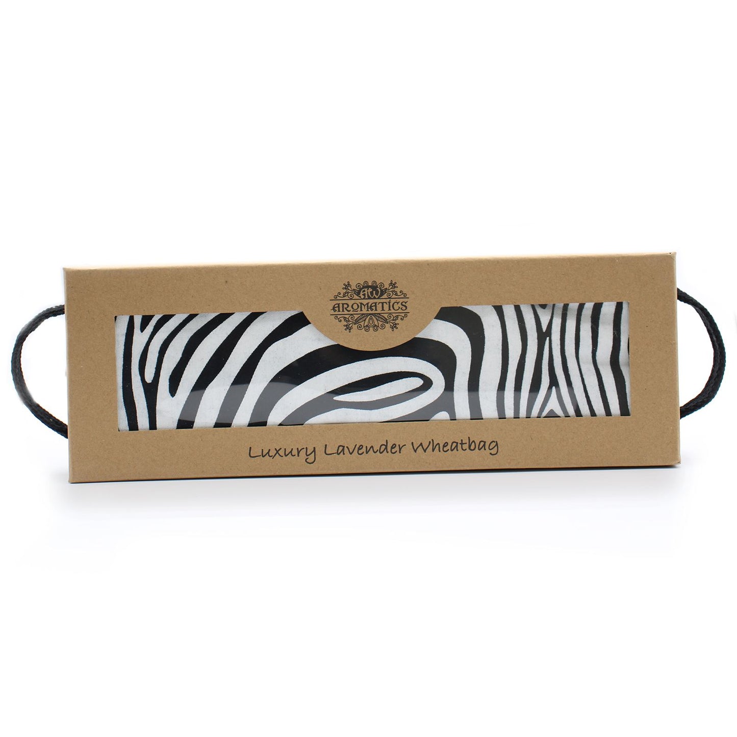 Premium Wärmekissen mit Lavendel in Zebra-Design – Geschenkset in Kraftbox