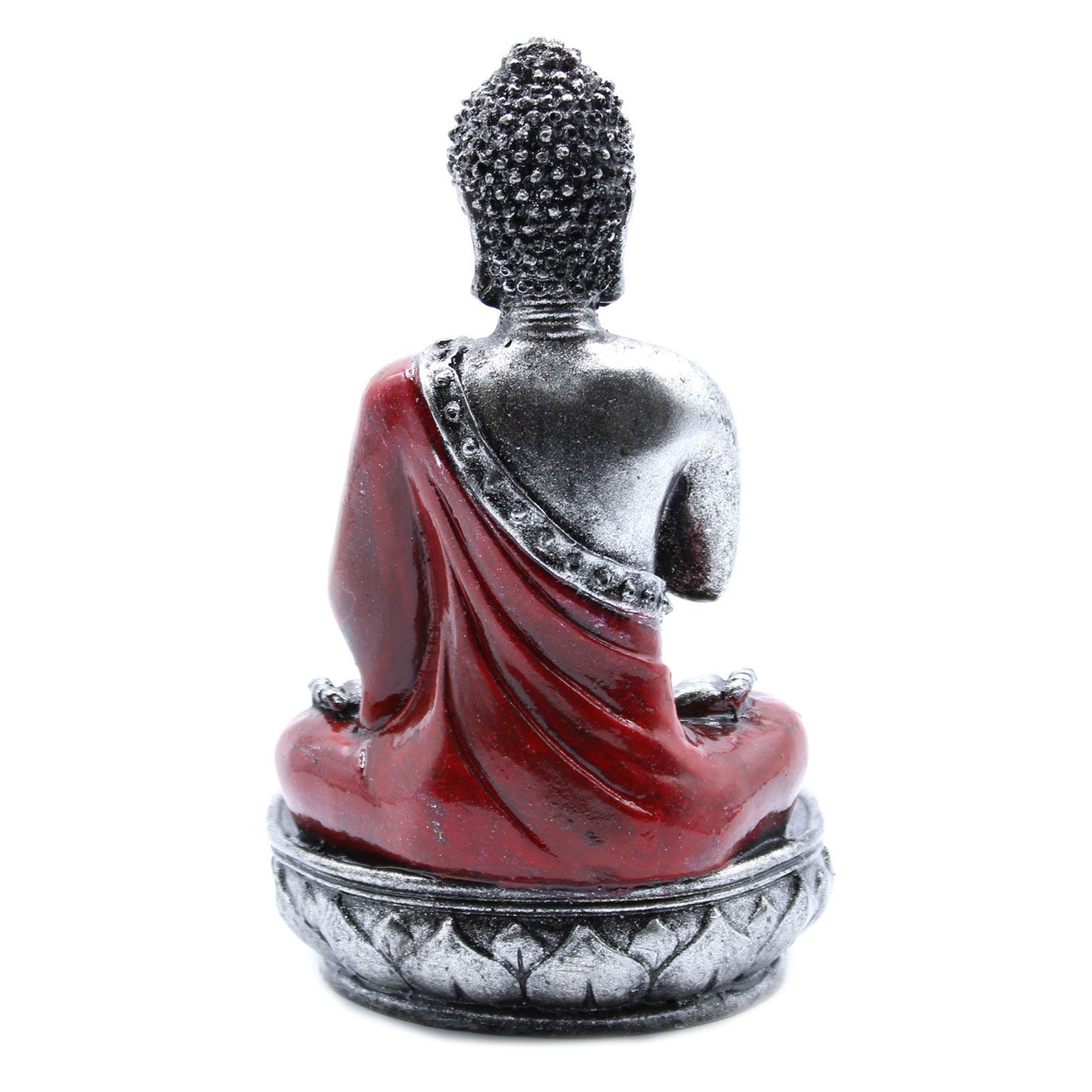 Handbemalte Buddha-Kerzenfigur in Rot - Medium - Für Harmonie und Ruhe