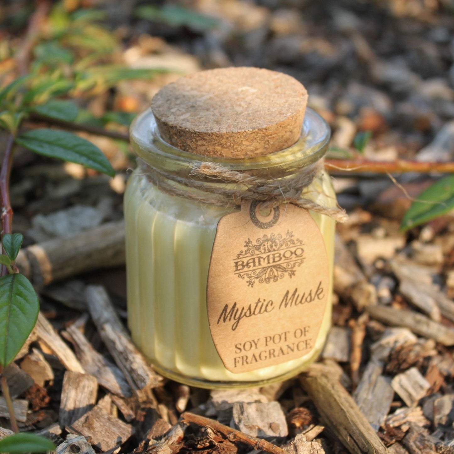 Duftkerze 'Mystischer Moschus' – Sojawachs im Korkglas