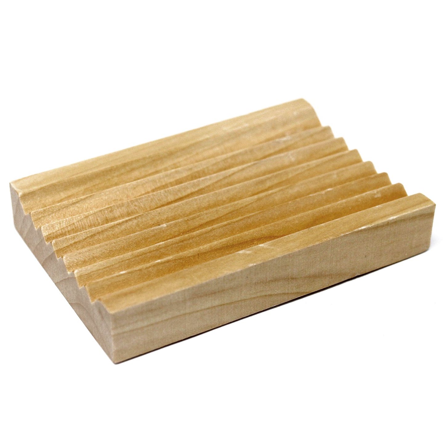 Seifenschale Groovy aus Hemu-Holz - Natürlicher Seifenteller mit Wasserablauf