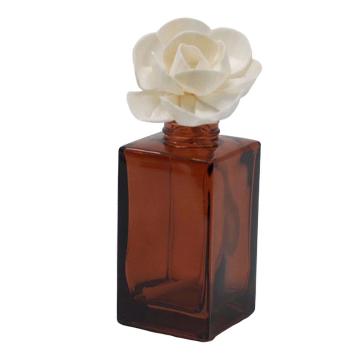 Handgefertigte Lotus-Duftblüte aus Solaholz mit Baumwollband – 6 cm