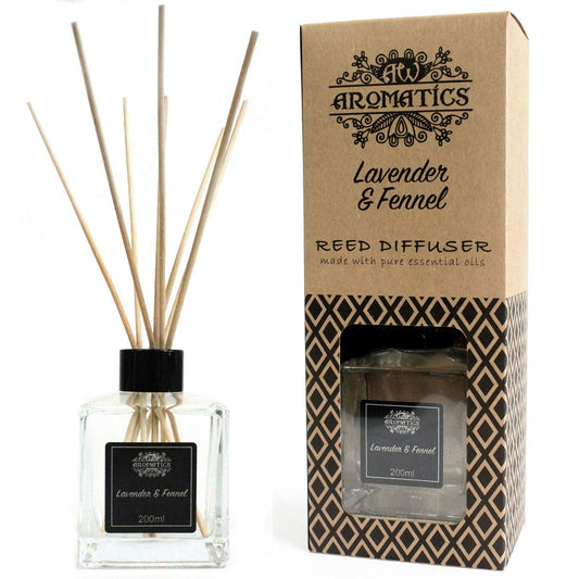 Rattan Duftdiffusor mit Lavendel & Fenchel – Natürliche Aromatherapie für Ihr Zuhause (200ml)