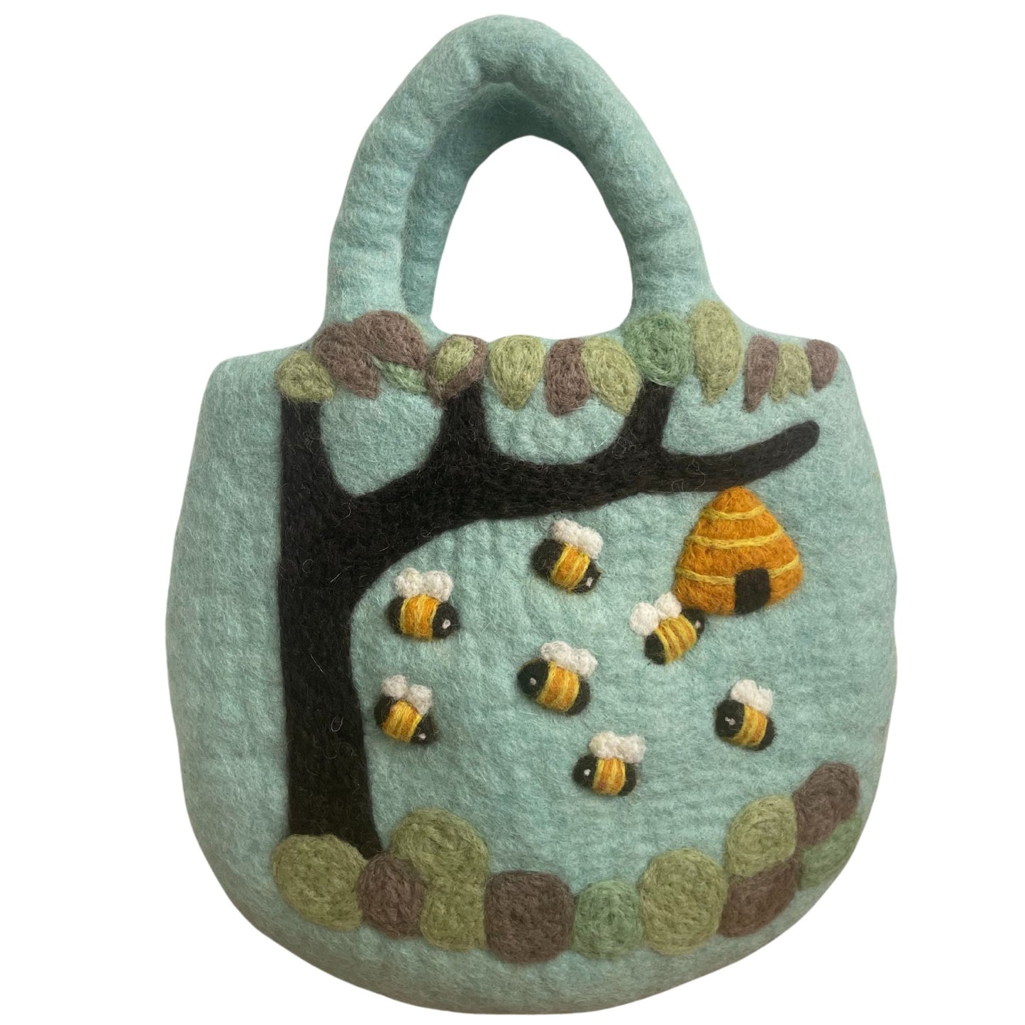 Gefilzte Handtasche 'Wald und Wiese' - 35 x 27 cm