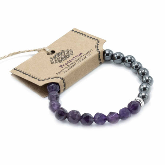 Facettiertes Amethyst-Armband mit Magnetverschluss – Eleganz & Energie