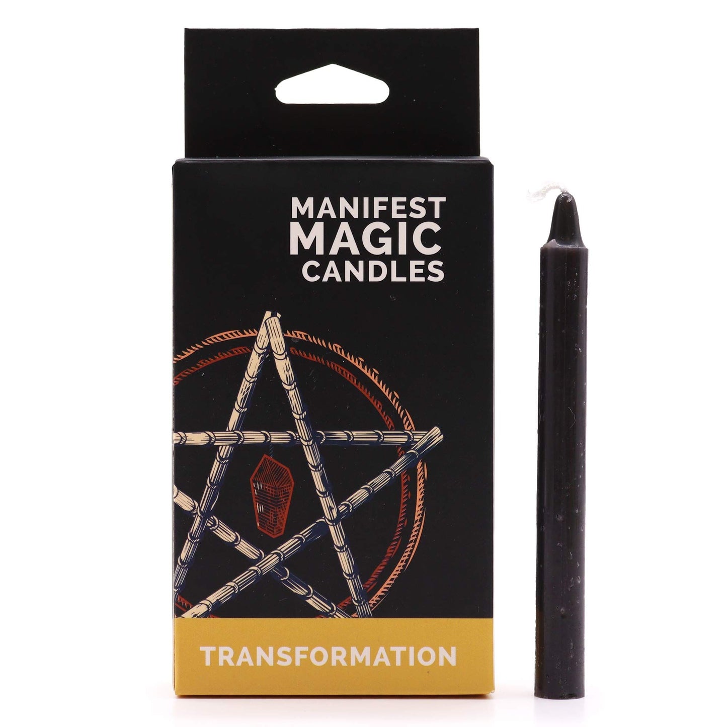 Set Transformationskerzen aus Sojawachs (12 Stück) - Tiefschwarz für Rituale & Meditation