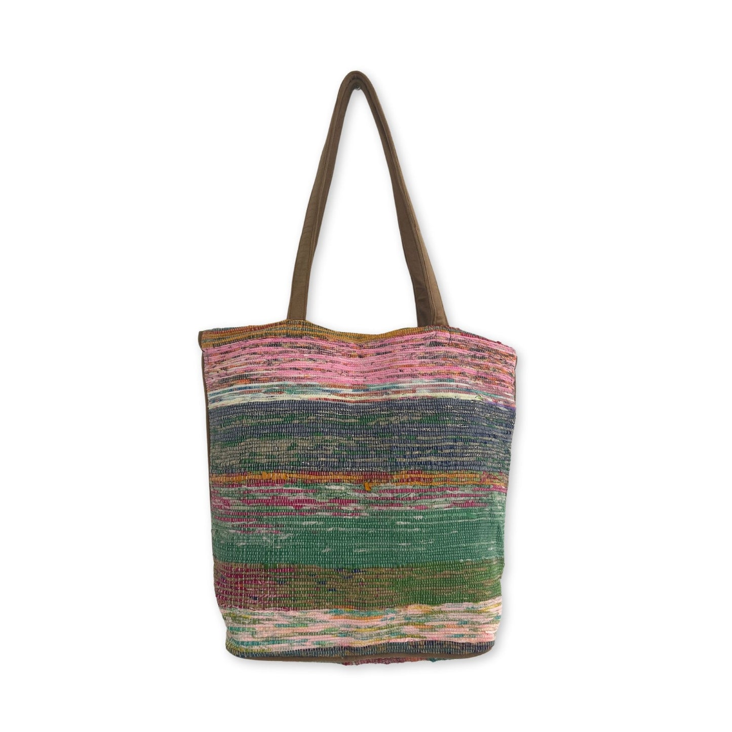 Recycelte Teppichtasche 'Shades of Dusk' – Ein Unikat in Abendfarben