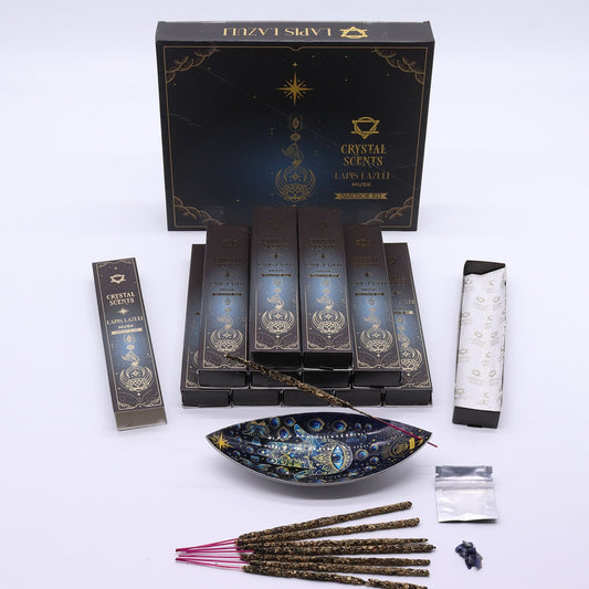 Räucherstäbchen-Set Lapislazuli & Moschus – Handgefertigte Duftkomposition