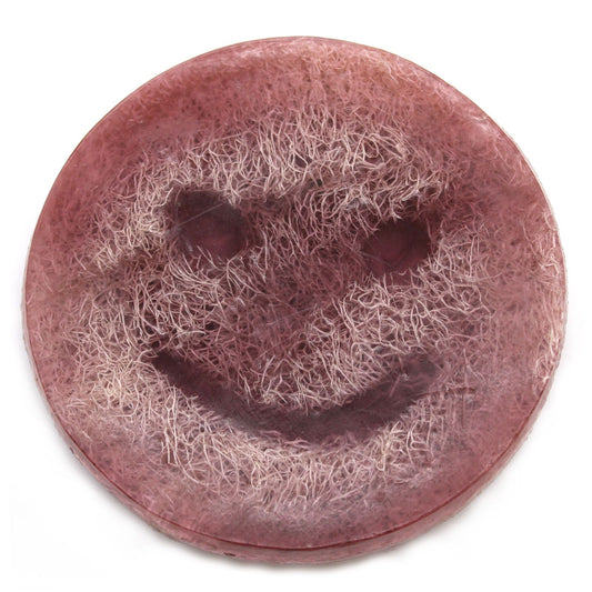 Natürliche Luffa-Peelingseife mit Traubenduft