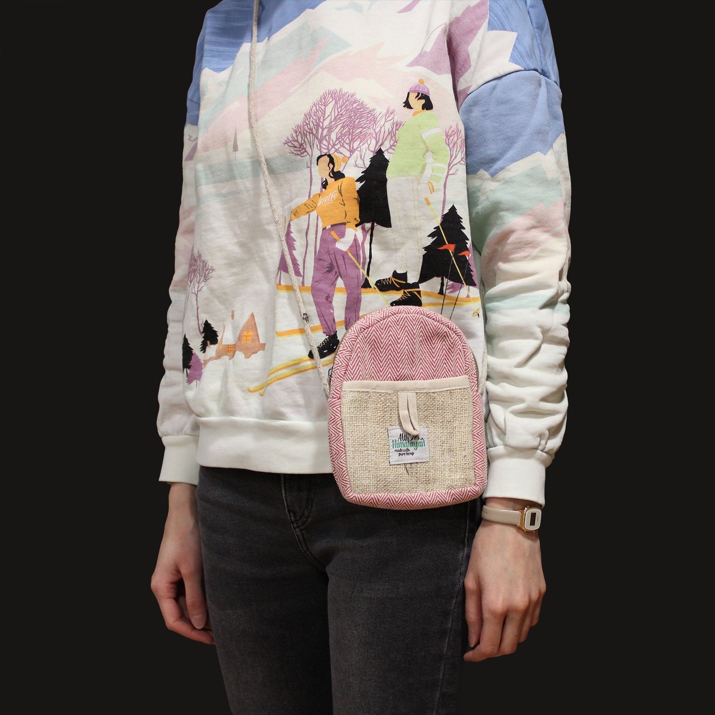 Tragbare Hanftasche in Naturfarben – Vielseitiger Begleiter aus Hanf-Baumwolle