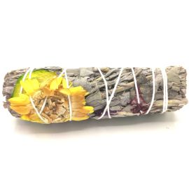 Dahlien-Salbei Räucherbündel – Handgerollt, 10 cm