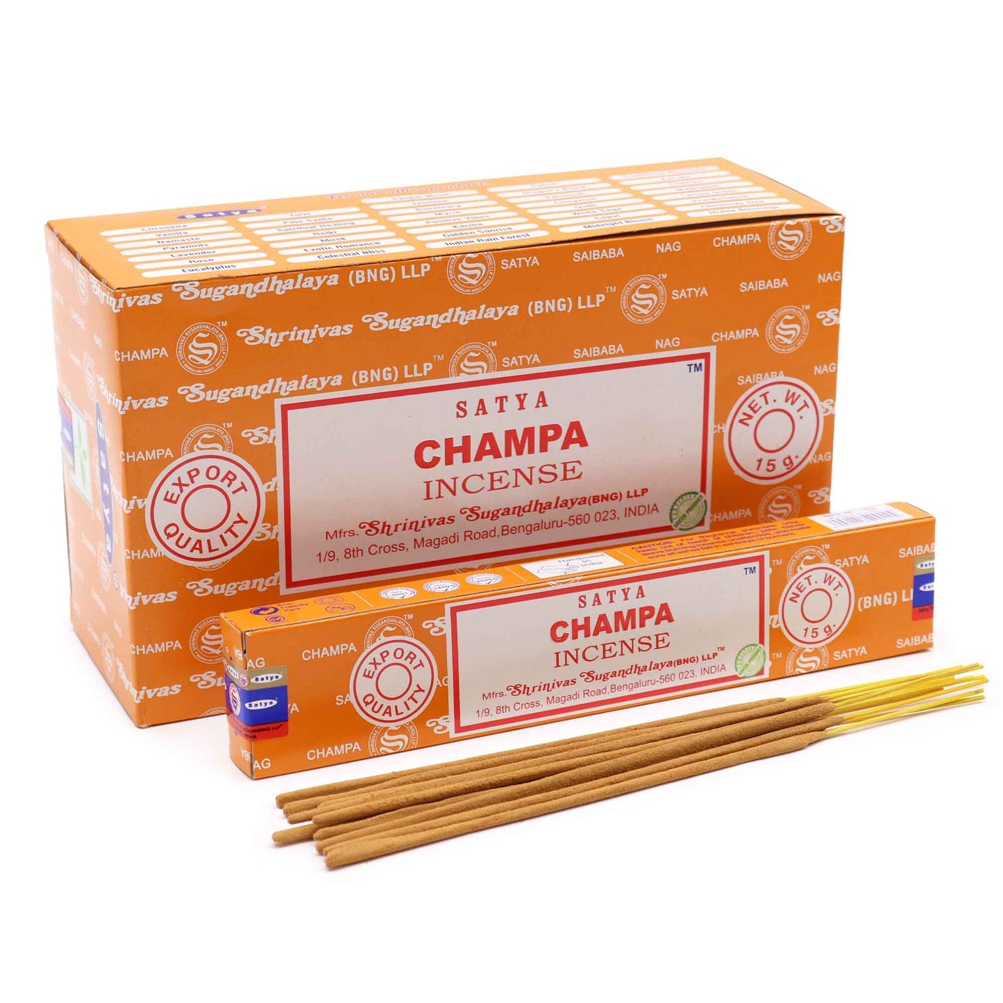 Satya Champa Nachtblüte Räucherstäbchen - 15 Stück