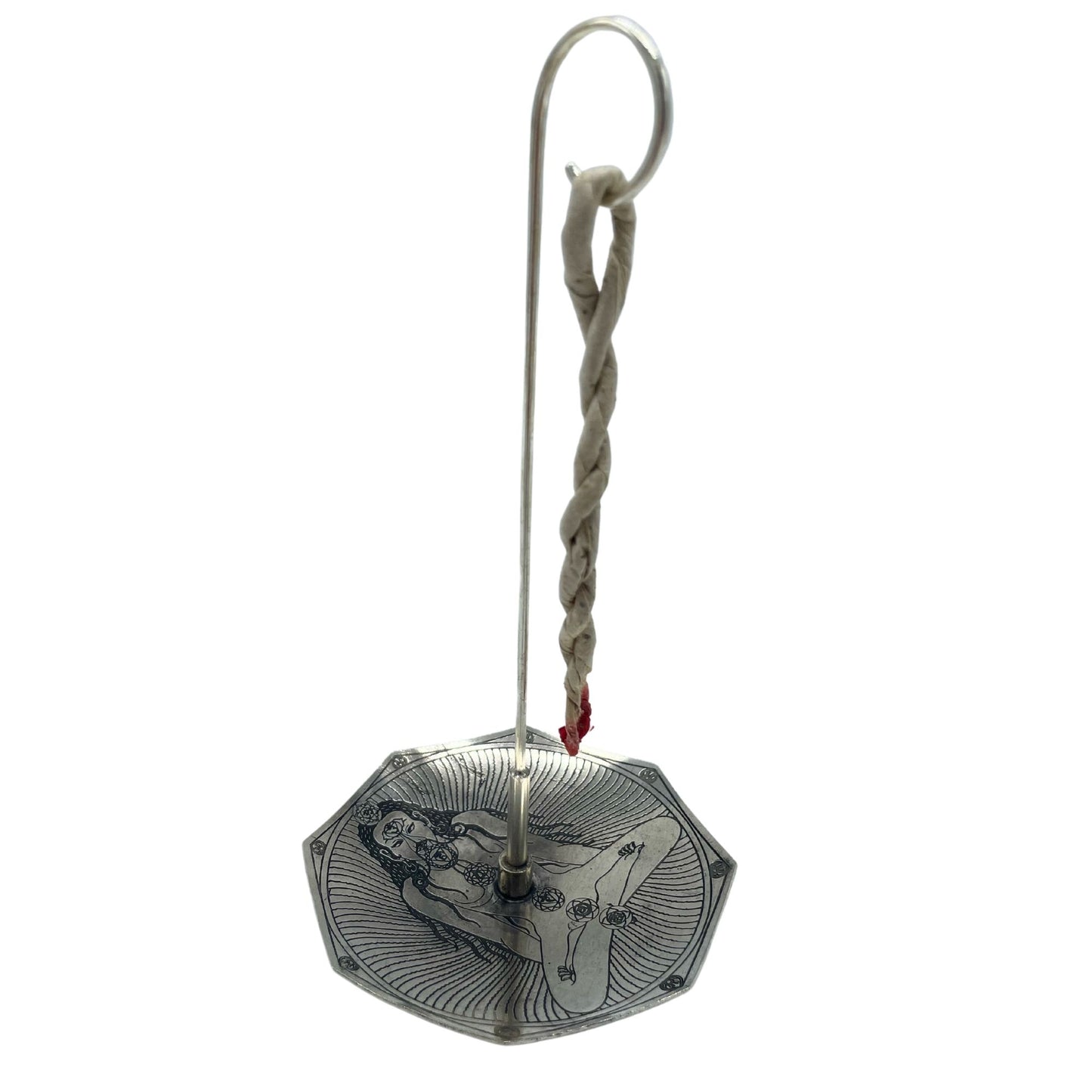 Sieben-Chakren Räucherschnur-Set mit Messinghalter – 10 Stück in Geschenkbox