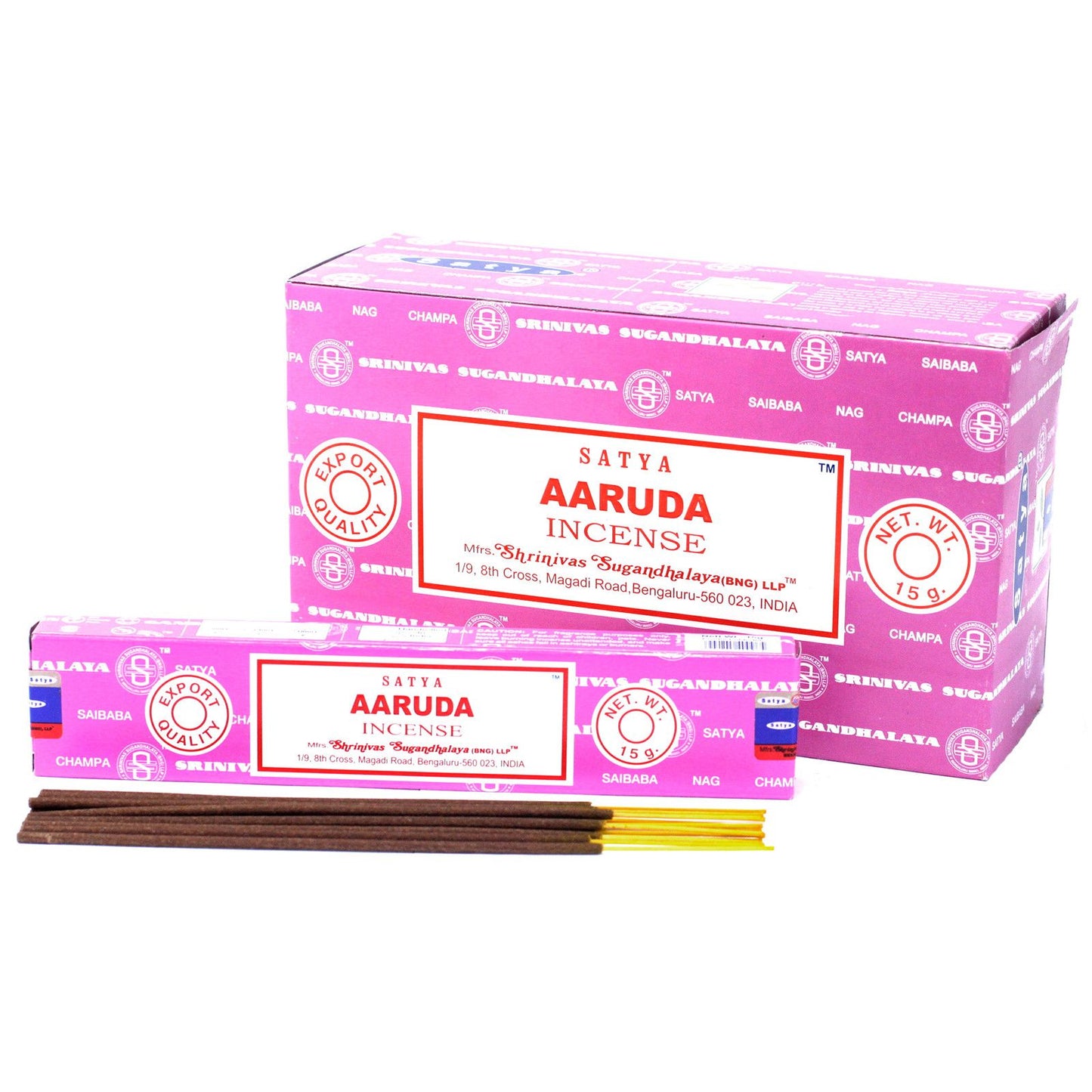 Satya Aaruda Räucherstäbchen (15 Stück) – Handgerollte Reinigung & Klarheit