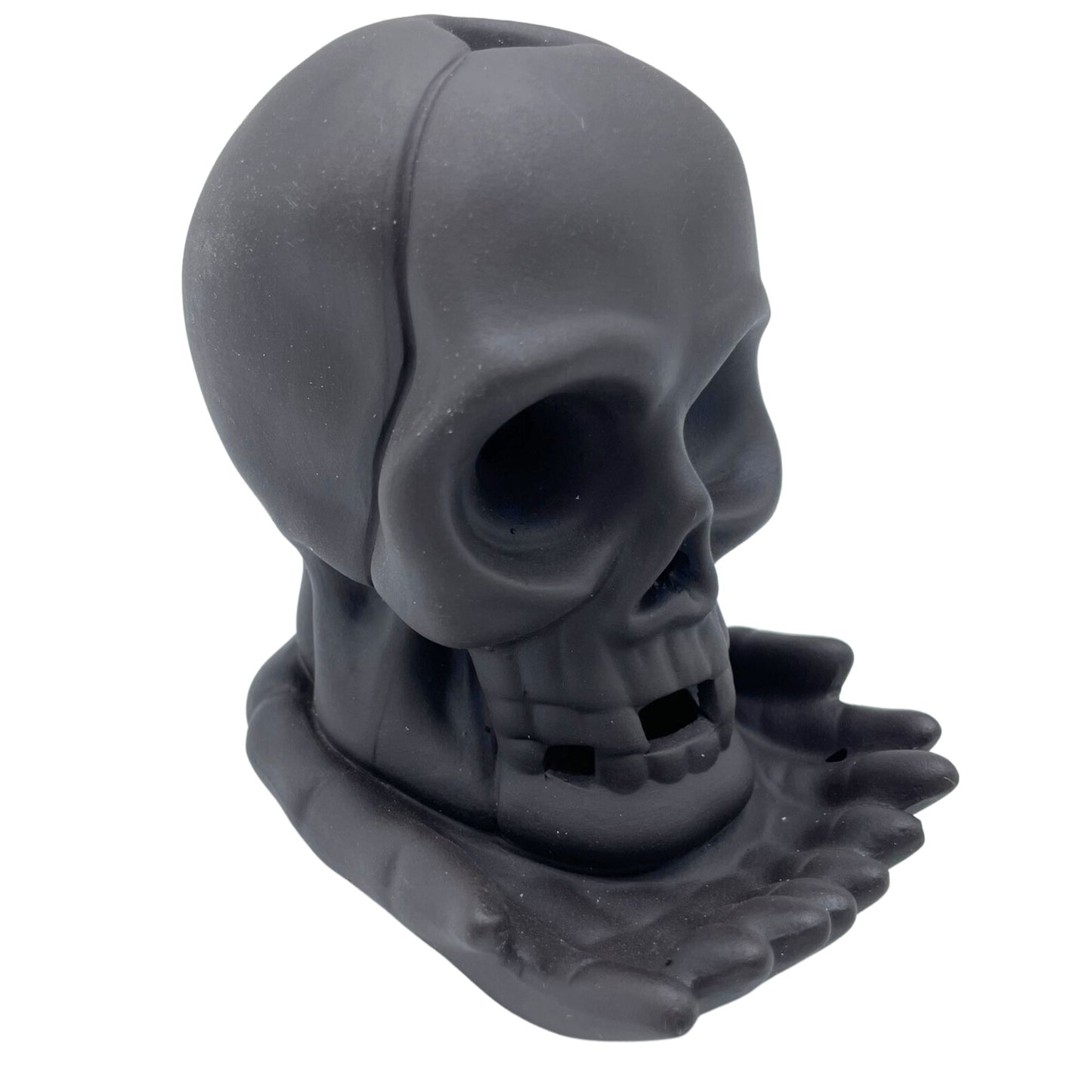 Gothik-Räucherbrunnen 'Weinender Schädel' mit LED-Beleuchtung