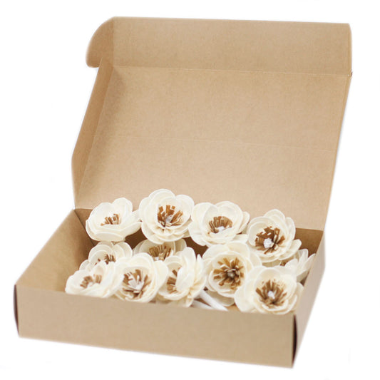 Natürliche Duftblüte Mohn – Solaholz-Diffusor mit Baumwollschnur, 6 cm