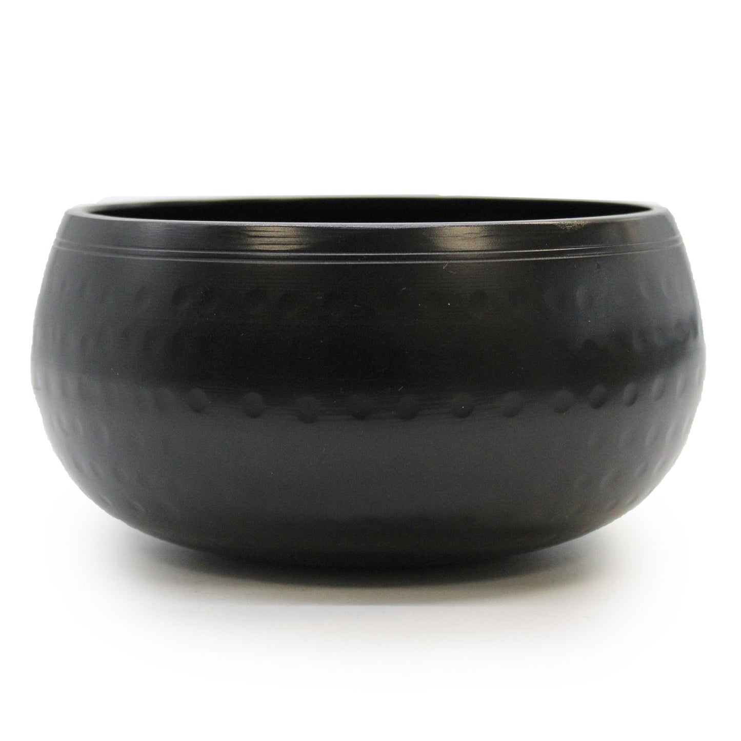 Meditationsschale aus Messing, 15 cm - Handgehämmert mit schwarzer Patina