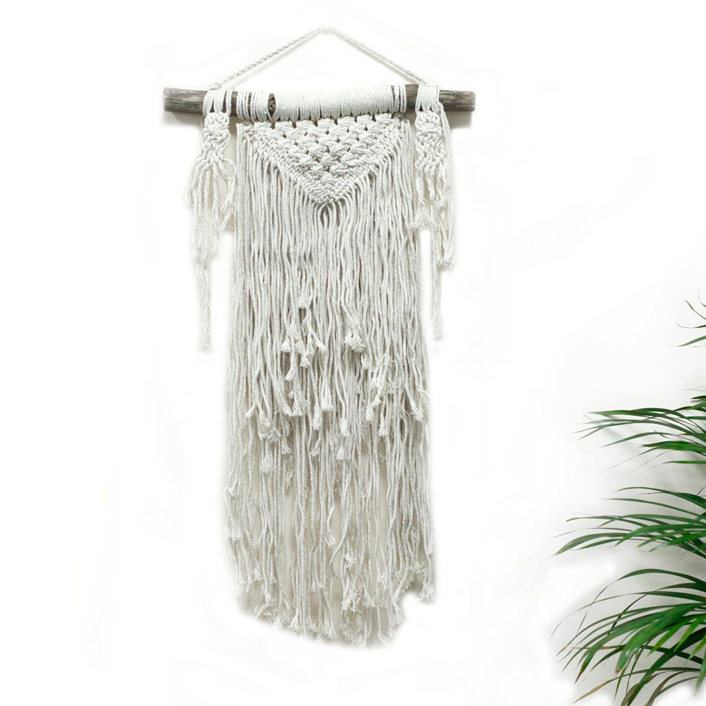 Natural Abundance – Handgefertigter Makramee-Wandbehang aus Baumwolle