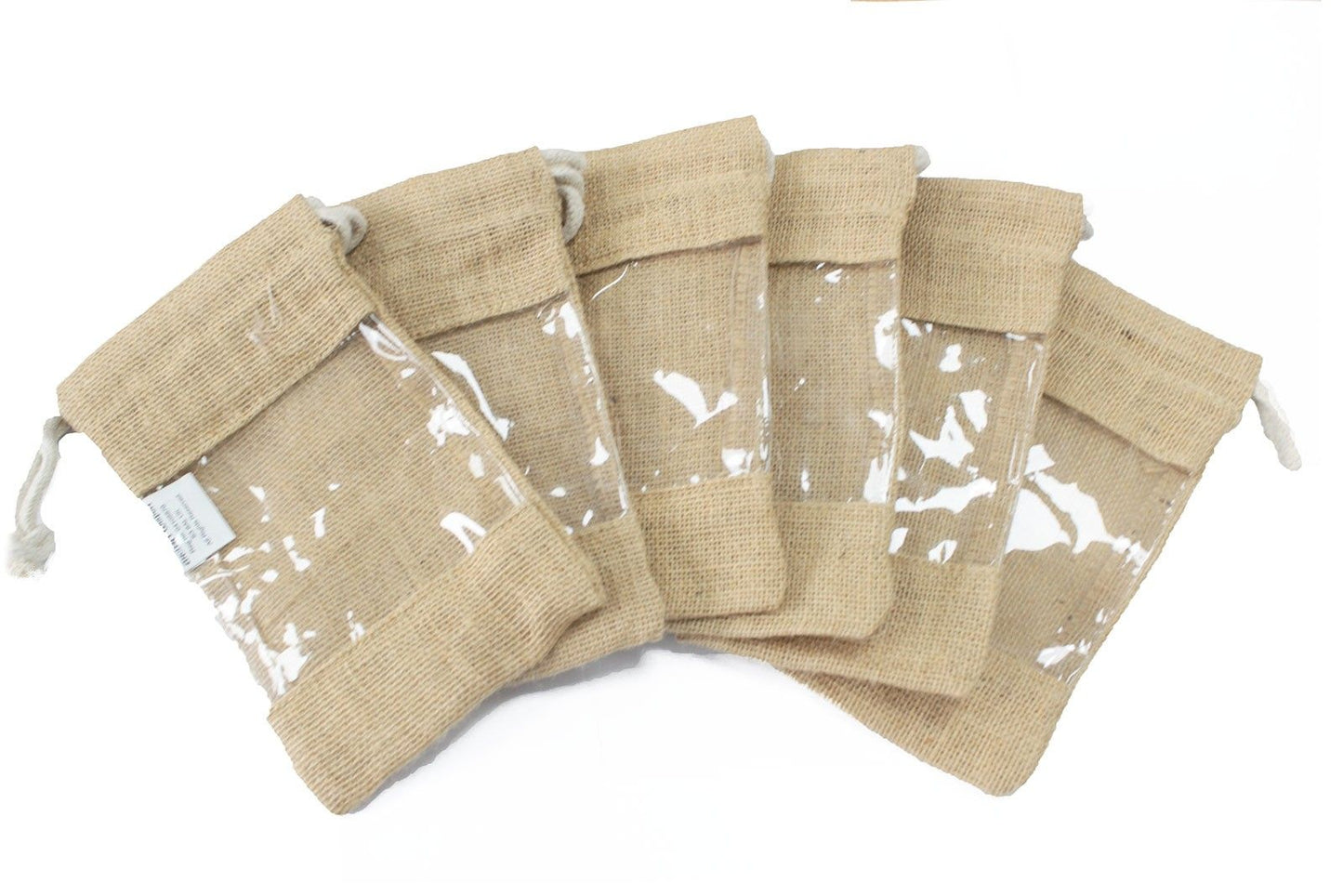 Jutebeutel mit Sichtfenster 20x12 cm – Natürliche Geschenkverpackung