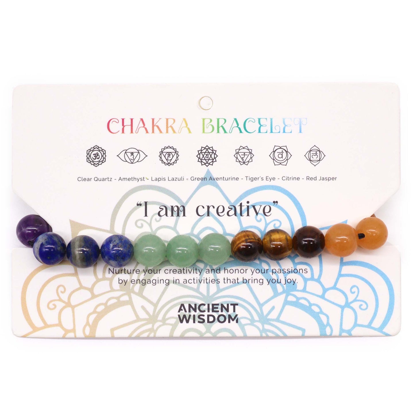 Chakra-Armband mit 21 natürlichen Heilsteinen für Energiebalance