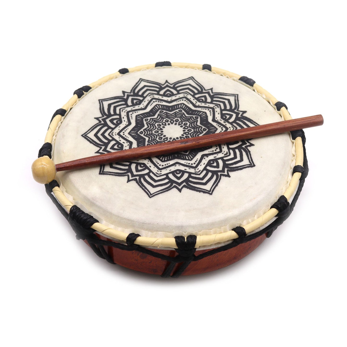 Handbemalte Schamanentrommel mit Mandala-Motiv – 20 cm inklusive Schlegel