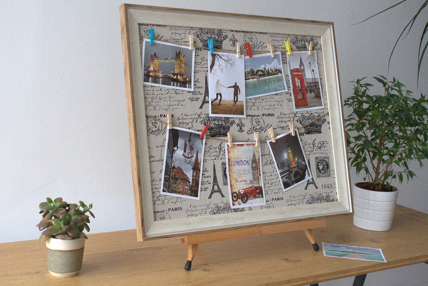 Großer DIY Klammerrahmen Paris – Persönliche Fotogalerie aus Holz