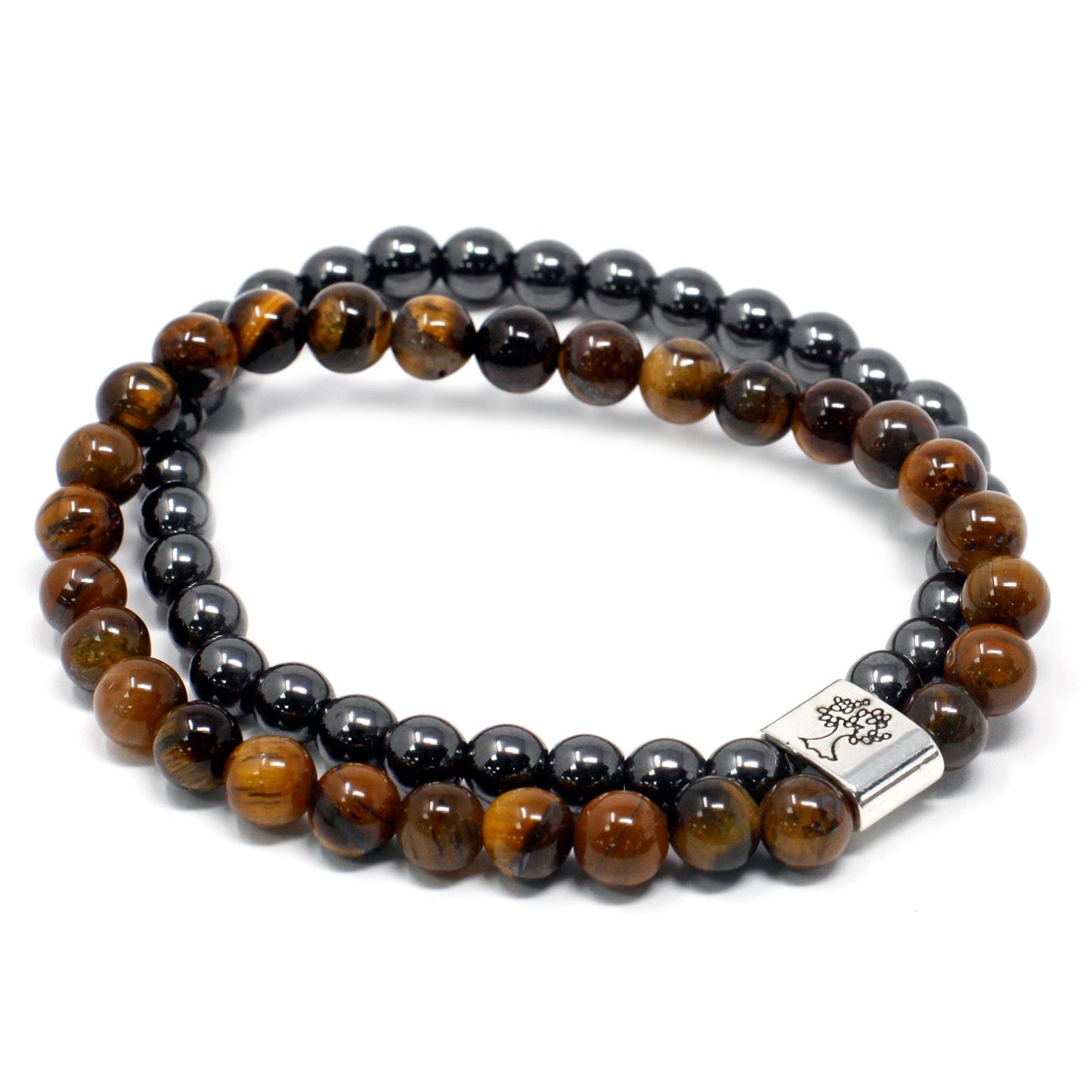 Magnetarmband mit Tigeraugen-Edelstein – Dehnbares Schmuckstück