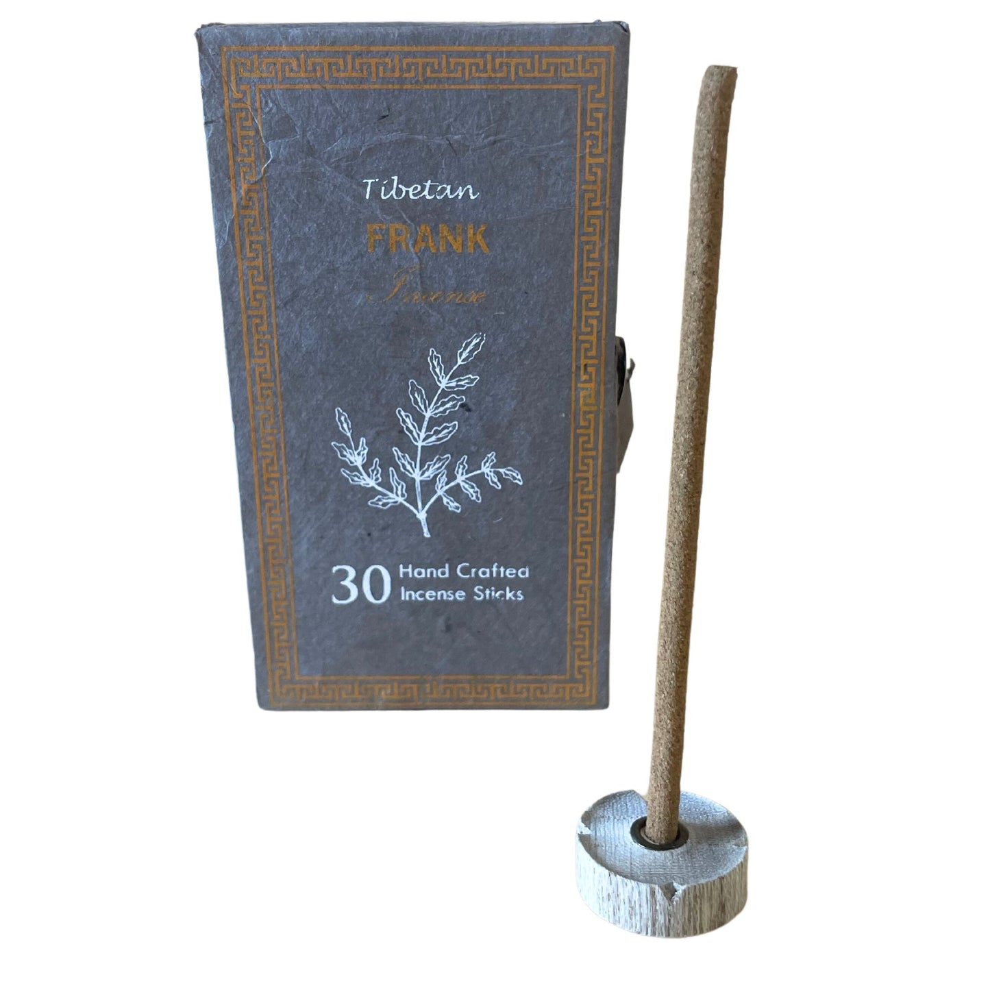 Himalaya Sughandit Dhoop Geschenkset - 30 Weihrauch Räucherstäbchen mit Messinghalter