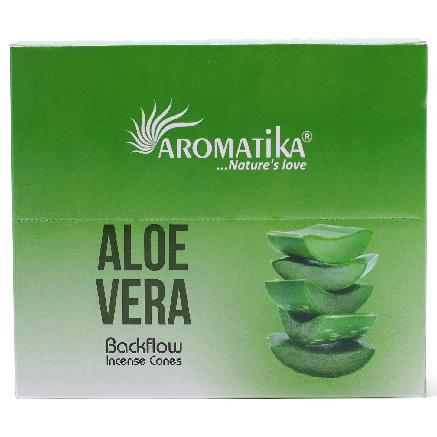 Masala Rückfluss-Räucherkegel Aloe Vera - 10 Stück mit hypnotischem Effekt