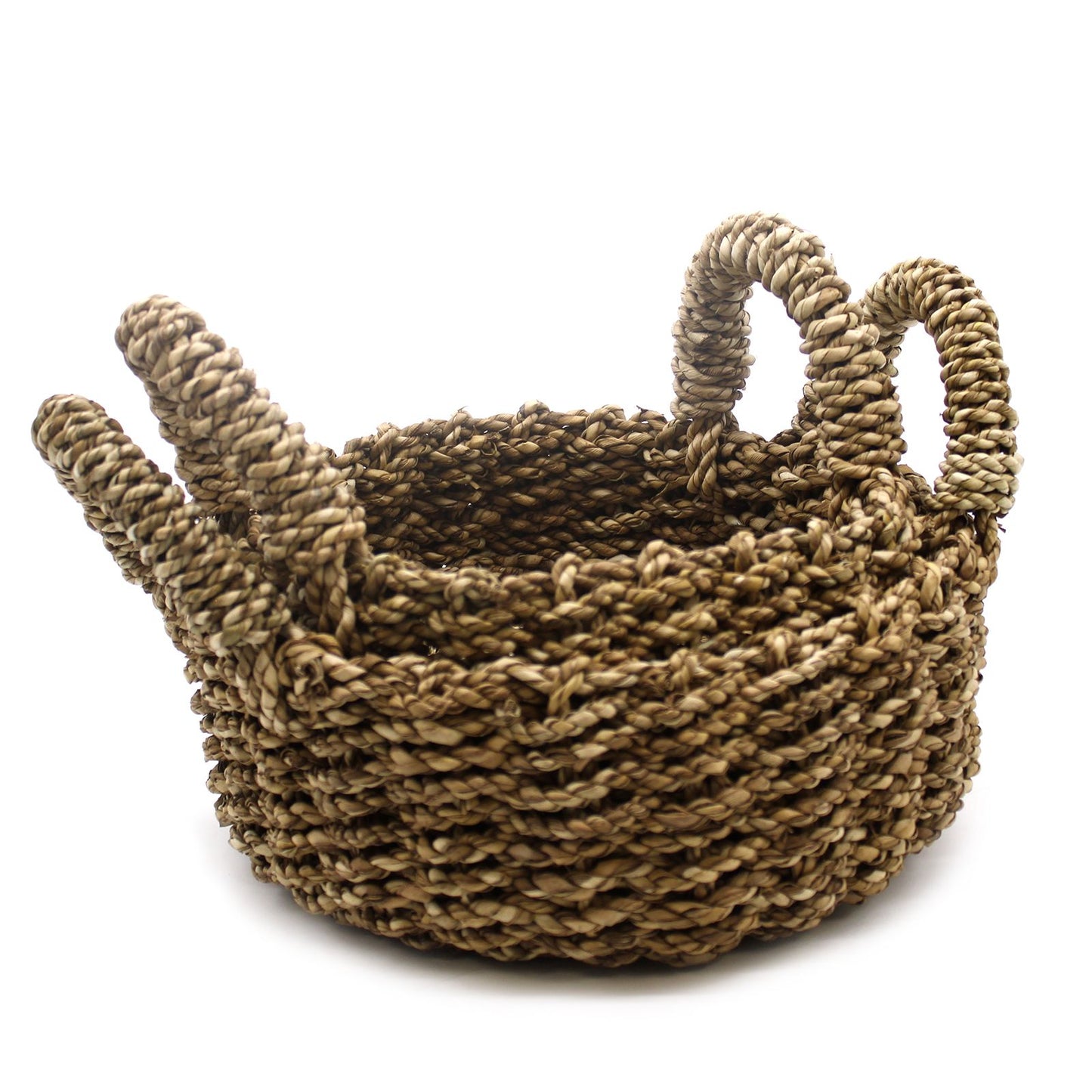 Set aus 2 Seegras-Körben – Handgeflochten, 30x30x25 cm