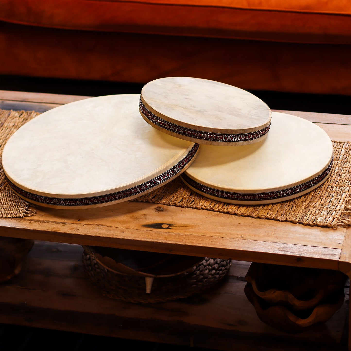 Shaman Sound Healing Ocean Drum – Handgefertigte Rahmentrommel mit Meeresklang