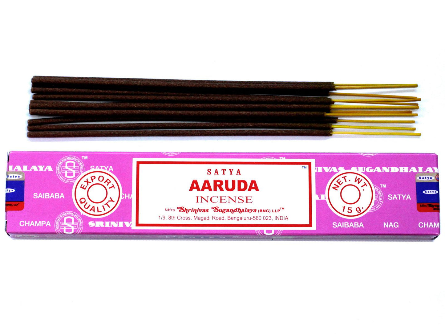 Satya Aaruda Räucherstäbchen (15 Stück) – Handgerollte Reinigung & Klarheit