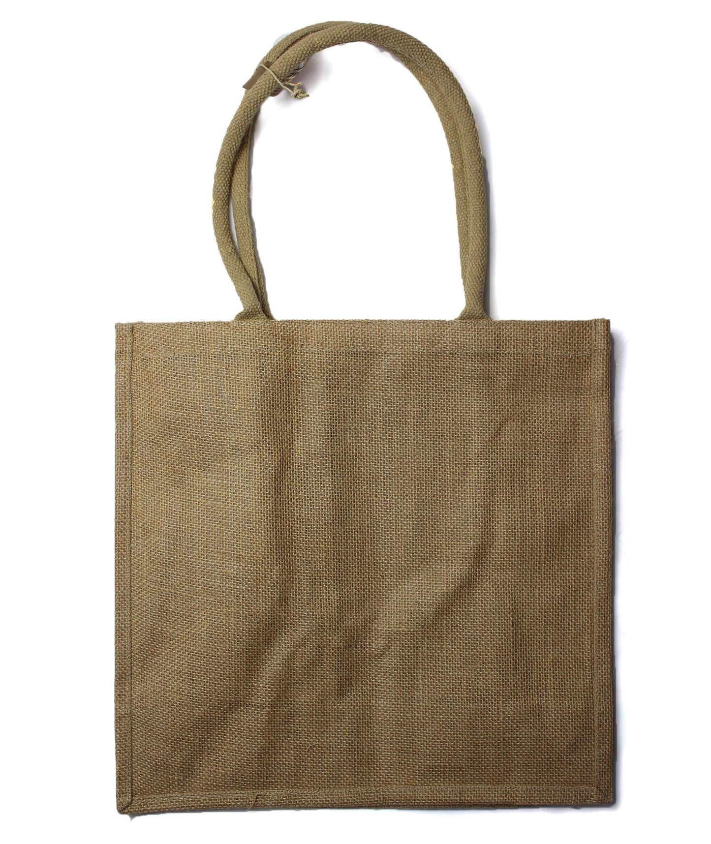 Geräumige Jute-Tragetasche mit praktischen Flaschenfächern