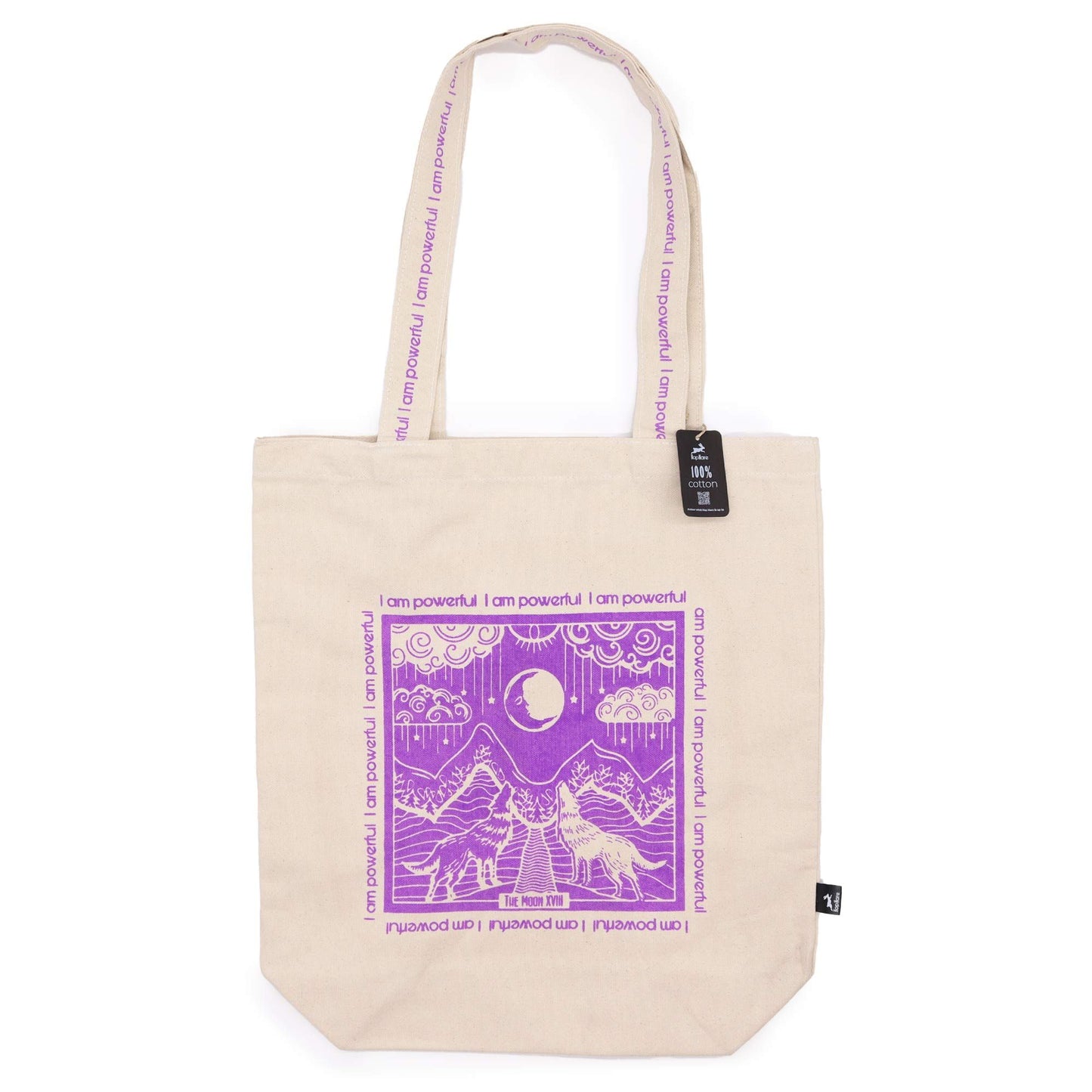 Hop Hare Tarot Tragetasche 'I Am Powerful' – Baumwollcanvas 10oz