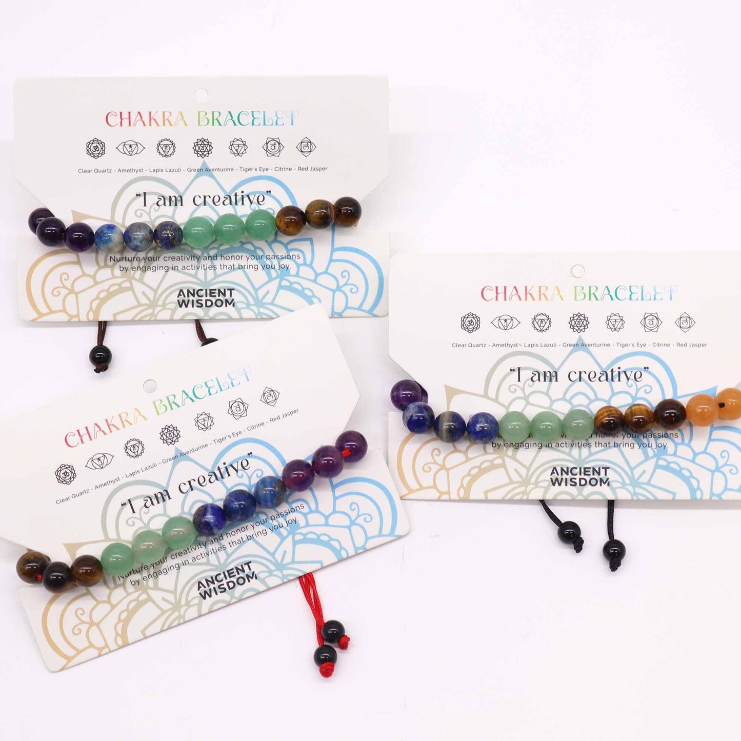 Chakra-Armband mit 21 natürlichen Heilsteinen für Energiebalance