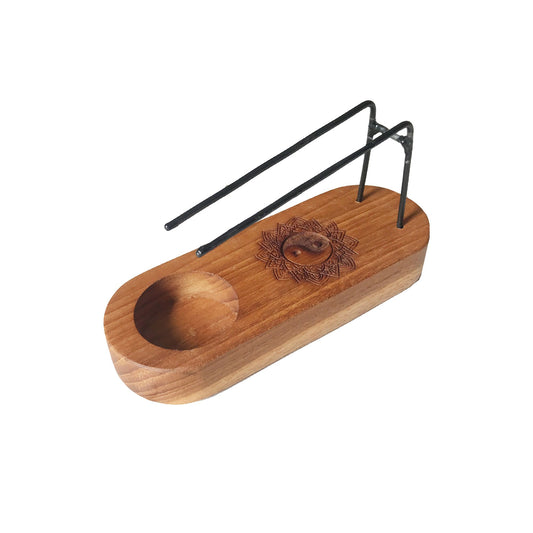 Palo Santo Wärmer aus Teakholz im Yin-Yang Design – Für Balance und Wohlbefinden